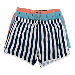Lot‎ of 3 Swim Trunks Men's 2XL Pockets Lined Drawstring Lightweight ChArmkpR